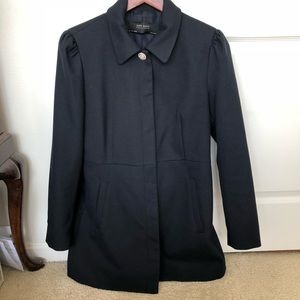 Dark navy blue Zara winter coat long button up